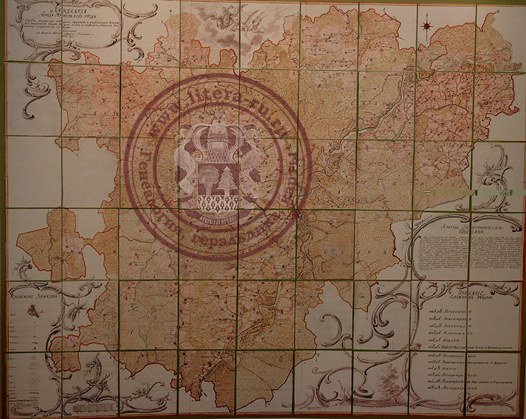 общий план карты Муромского уезда 1776 года