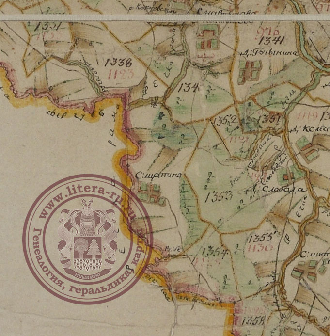 образец Павловского плана межевания Мышкинского уезда 1798