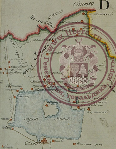 образец карты Дриссенского уезда начала 19 века