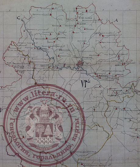 общий вид части карты Керенского уезда