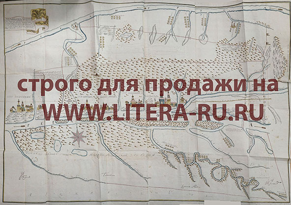 карта района Саратовской губернии Вольского уезда 1760гг